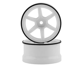 Yokomo 12mm Hex Racing Performer High Traction RWD Drift Wheels (White) (2) (6mm Offset) - YOKRP-6313W6A - YOKRP-6313W6A