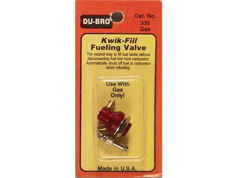 Dubro Kwik-Fill Fueling Valve Gas