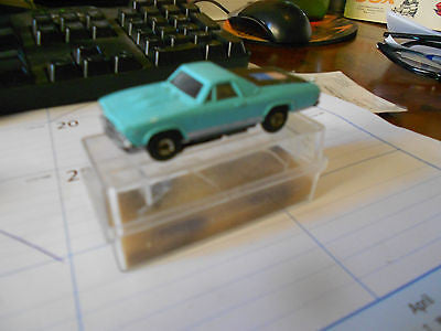 nice 1968 ?  elcamino rare blue   HO THUNDER JET SLOT CAR AURORA  model motering