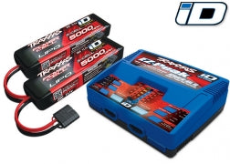 Battery/charger completer pack (includes #2972 Dual iD® charger (1), #2872X 5000mAh 11.1V 3-cell 25C LiPo battery (2))