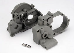 Gearbox halves (l&r) (gray) w/ idler gear shaft