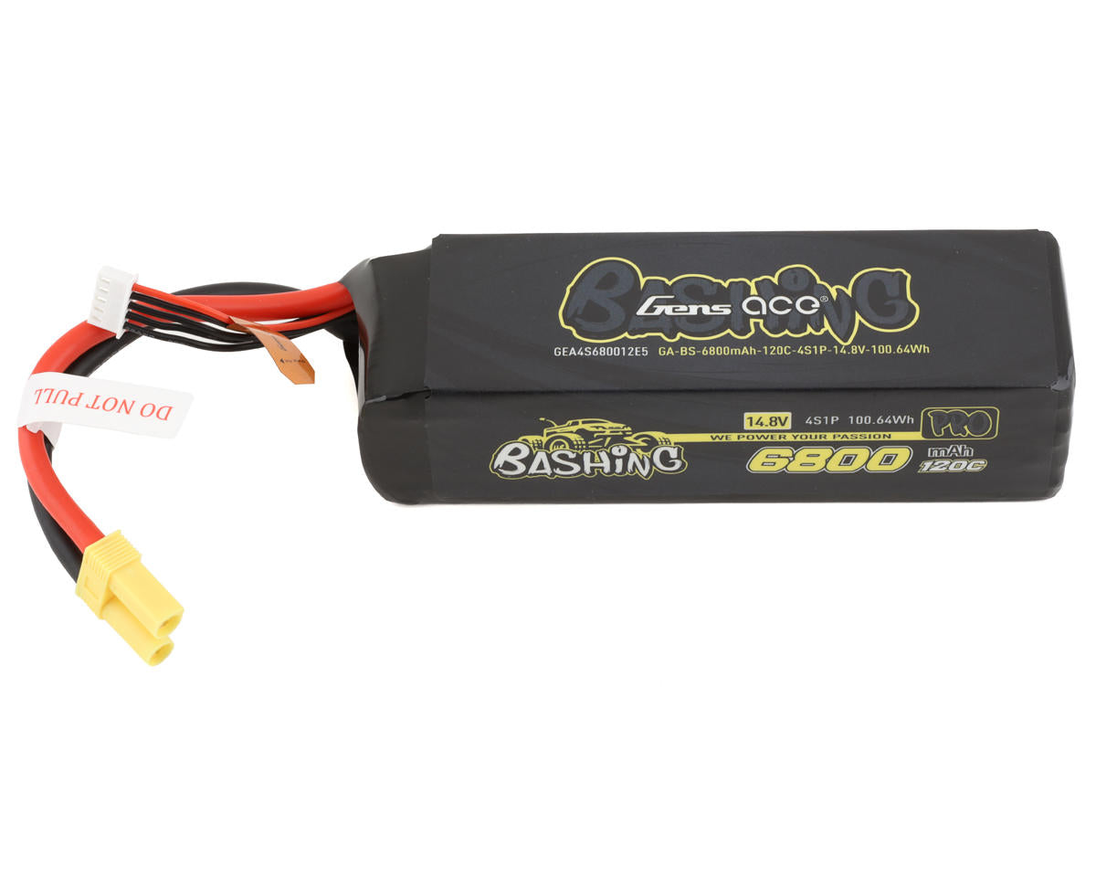 Gens Ace 4S Bashing Pro LiPo Battery Pack 120C 14.8V/6800mAh w/EC5 Connector - GEA4S680012E5