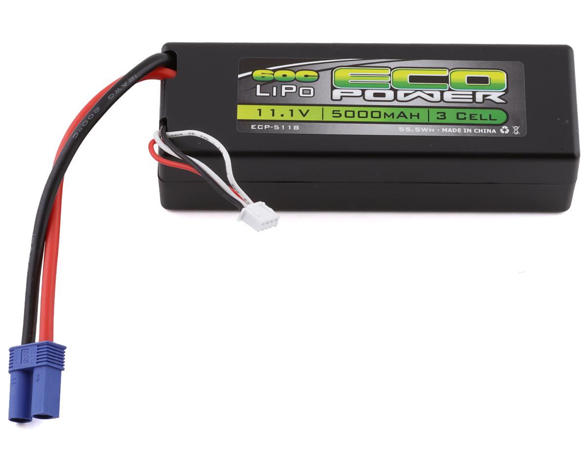 EcoPower "Basher" 3S 60C Hard Case LiPo Battery w/EC5 11.1V/5000mAh - ECP-5118