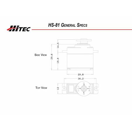 HRC31081S HS-81 Standard Micro Analog Servo