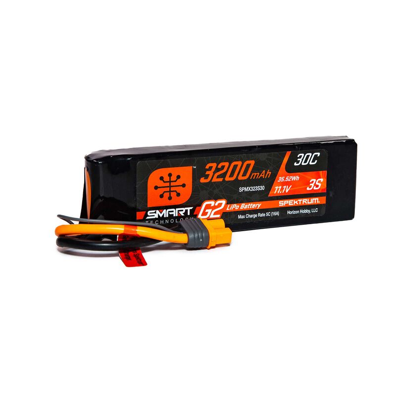 11.1V 3200mAh 3S 30C Smart G2 LiPo Battery IC3 - SPMX323S30