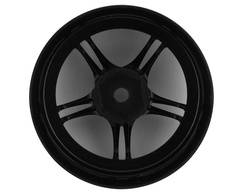 RC Art SSR Professor SPX 5-Split Spoke Drift Wheels (Black) (2) (6mm Offset) w/12mm Hex - RCA-ART-WW-0106BK