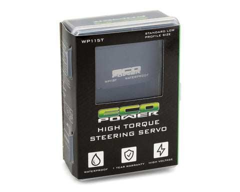 EcoPower WP115T Low Profile High Torque Waterproof Metal Gear Servo High Voltage - ECP-115T