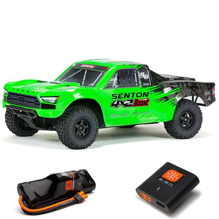 1/10 Senton 4X2 Boost Mega 550 Brushed Short Course Truck RTR with Battery & Charger, Green - ARA4103SV4T1