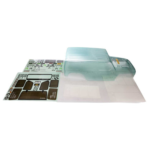 SCX6: Jeep JLU 4dr Wrangler Body (Clear) - AXI250000