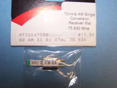 HITEC 75mHz SINGLE CONVERSION RECEIVER CRYSTAL (75.830 MHz) AM CH 82 #6647582