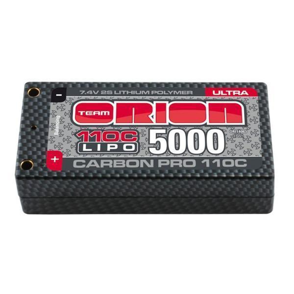 Carbon Pro Ultra 7.4V 5000mAh 110C 2S LiPo, 25mm Shorty, Tubes (ORI14083)