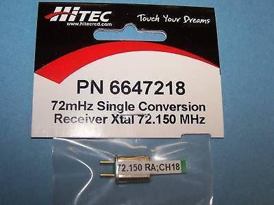 HITEC 72mHz SINGLE CONVERSION RECEIVER CRYSTAL (72.150 MHz) CH. 18 #6647218