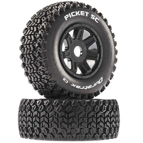 Picket SC Mounted Soft Tires, Black 17mm Hex (2)