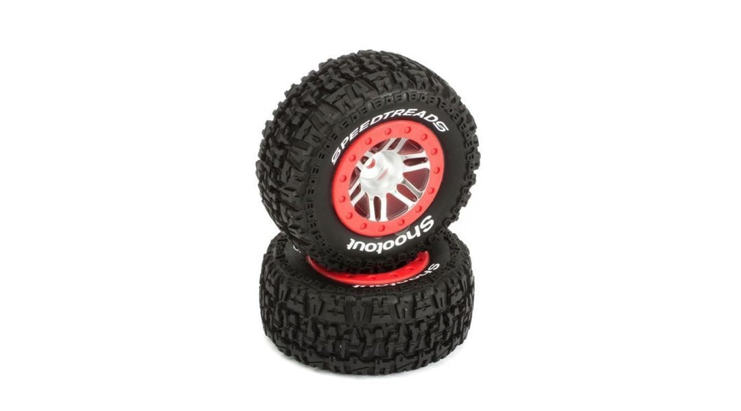 SpeedTreads„¢ Shootout„¢ SC Tires Mounted: Slash Rear, Slash 4x4 Front/Rear, ECX (2) (DYN5126)