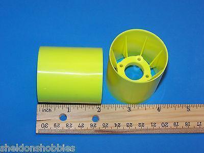 TEAM ASSOCIATED (RC10L SERIES) REAR WHEELS, FLUORSCENT YELLOW #8150Y