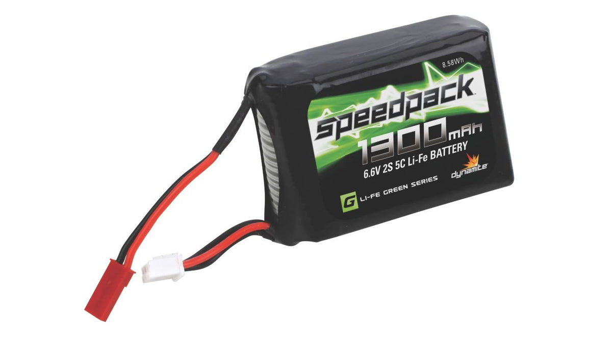 SpeedPack Green 6.6V 1300mAh 2S 5C LiFe Rx: 1/8 (DYN1413)