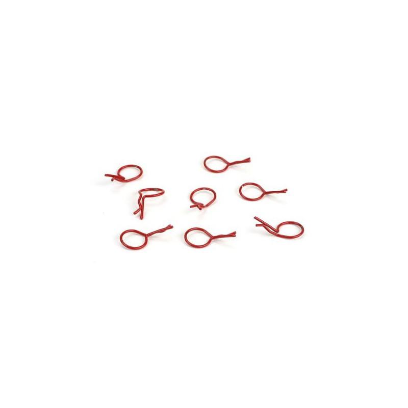 Bent Body Clips Red(8)