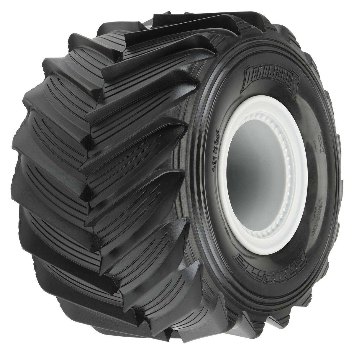 1/10 Demolisher Fr/Rr 2.6"/3.5" MT Tires Mounted 12mm Gray Whls (2) - PRO1018715