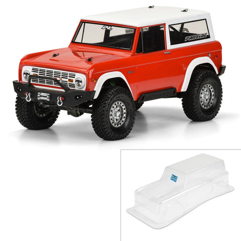 1/10 1973 Ford Bronco Clear Body 12" (305mm) Wheelbase Crawlers - PRO331360