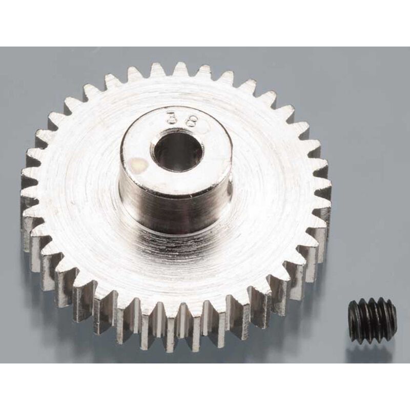 Nickel-Plated 48 Pitch Pinion Gear, 38T