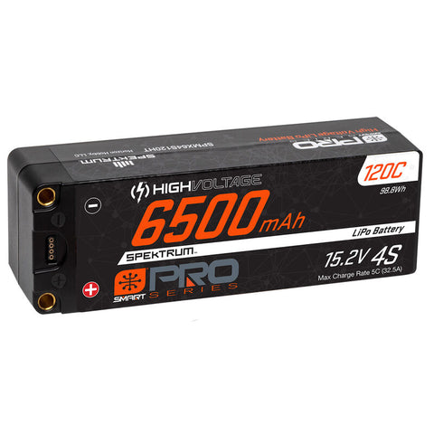 15.2V 6500mAh 4S 120C Smart Pro Race Hardcase HV-LiPo Battery: Tubes, 5mm - SPMX64S120HT