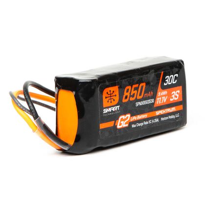11.1V 850mAh 3S 30C Smart G2 LiPo Battery IC2 - SPMX8503S30