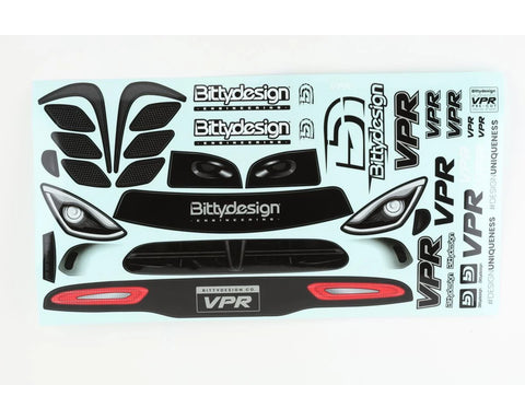 Bittydesign VPR 1/7 Supercar Body (Clear) (Arrma Felony) - BDYGT7-VPR