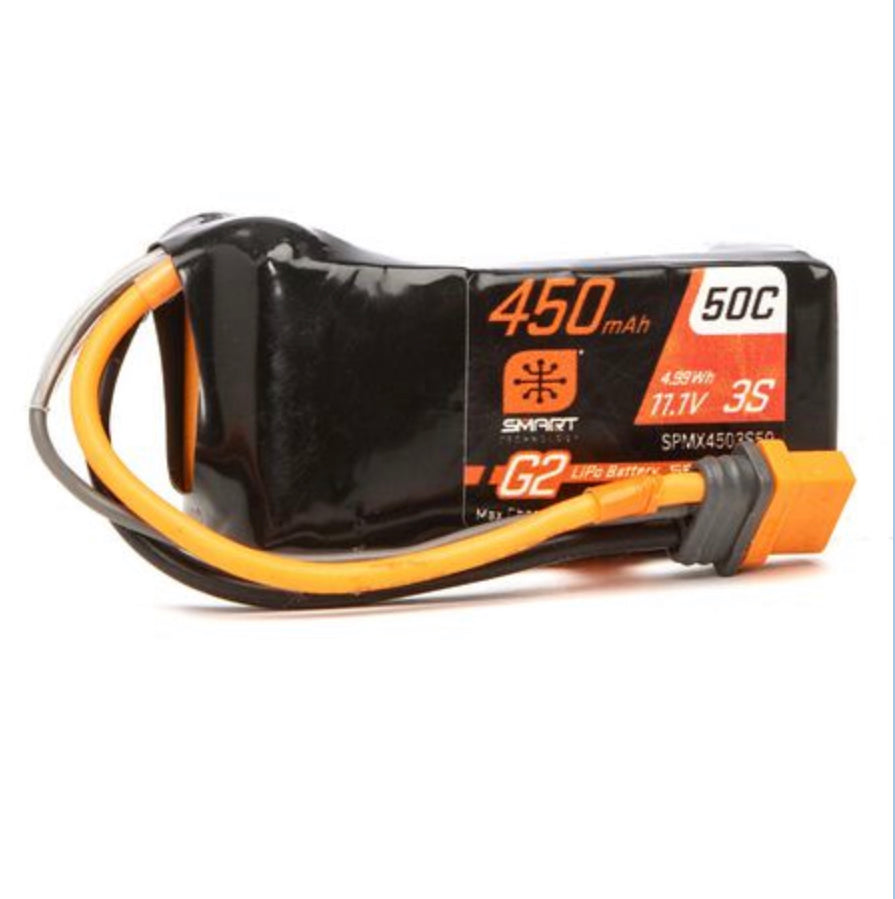 450mAh 3S 11.1V Smart G2 LiPo Battery 50C; IC2