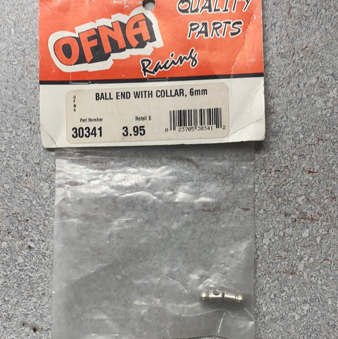 OFNA 30341 BALL END WITH COLLAR.  6mm