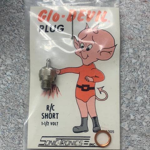 GLO-DEVIL PLUG r/c short 1-1/2 volt