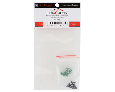 NEXX Racing Aluminum Shock Holder Set (Kyosho Mini-Z 4x4) (Green) (4) - NX-243