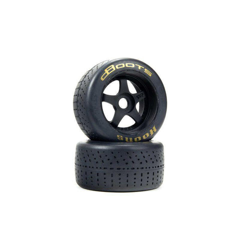 1/7 dBoots Hoons Rear 107 Gold Pre-Mounted Belted Tires, 17mm Hex (2)