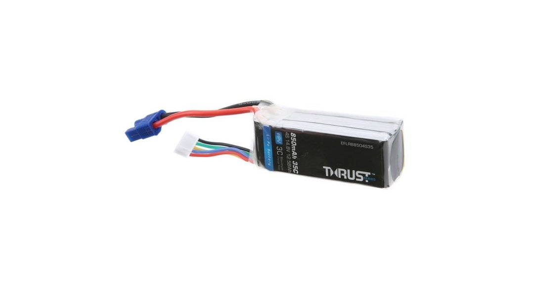 Thrust„¢ 14.8V 850mAh 35C 4S LiPo Battery: EC3 (EFLRB8504S35)