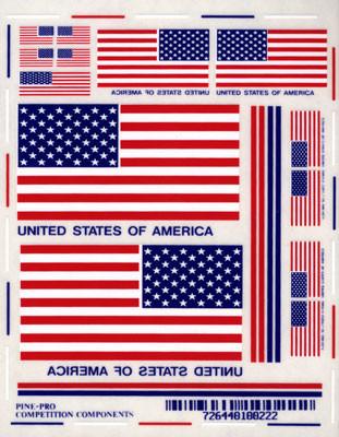 10022 USA Flag Decal Set