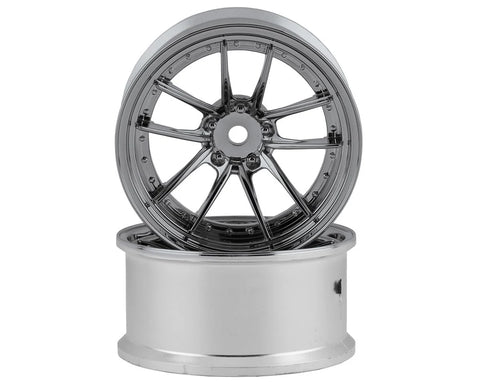 RC Art SSR Reiner Type 10S 5-Split Spoke Drift Wheels (Black Chrome) (2) (6mm Offset) w/12mm Hex -  RCA-ART-WW-0306BC