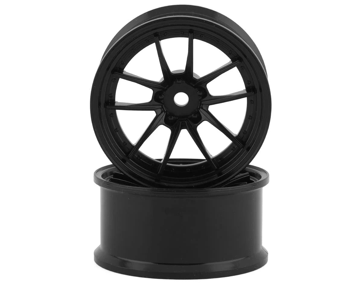 RC Art SSR Reiner Type 10S 5-Split Spoke Drift Wheels (Black) (2) (Deep Face 8mm Offset) w/12mm Hex - RCA-ART-WW-0308BK