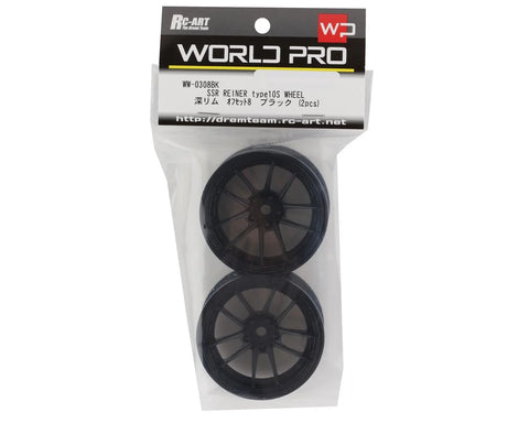 RC Art SSR Reiner Type 10S 5-Split Spoke Drift Wheels (Black) (2) (Deep Face 8mm Offset) w/12mm Hex - RCA-ART-WW-0308BK