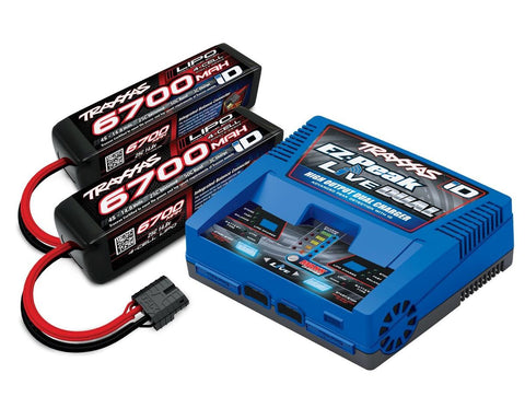 Traxxas EZ-Peak Live 4S "Completer Pack" Multi-Chemistry Battery Charger w/Two Power Cell 4S Batteries 6700mAh - TRA2997