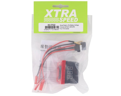 Xtra Speed Scale LiPo Battery Voltage Checker w/Alarm (2S/3S) - XTA-XS-57022
