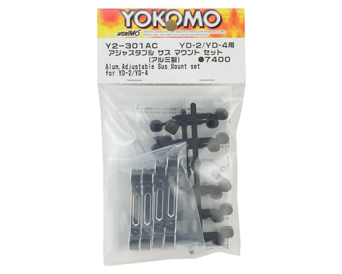 Yokomo Aluminum Adjustable Suspension Mount Set - YOKY2-301ACA